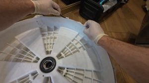 LG Direct Drive  -  Замена заднего полубака и подшипников стиральной машины +7 936 125 30 30 Москва