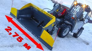 Вот так надо чистить снег! 4 в 1 ковш, отвал, грейдер и ратрак.
