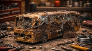 Реставрация игрушечного автобуса