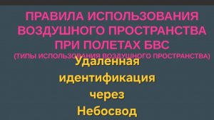 Удаленная идентификация. Летаю с приложением Небосвод
