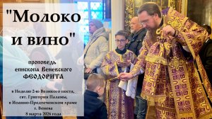 "Молоко и вино". Епископ Венёвский Феодорит.
