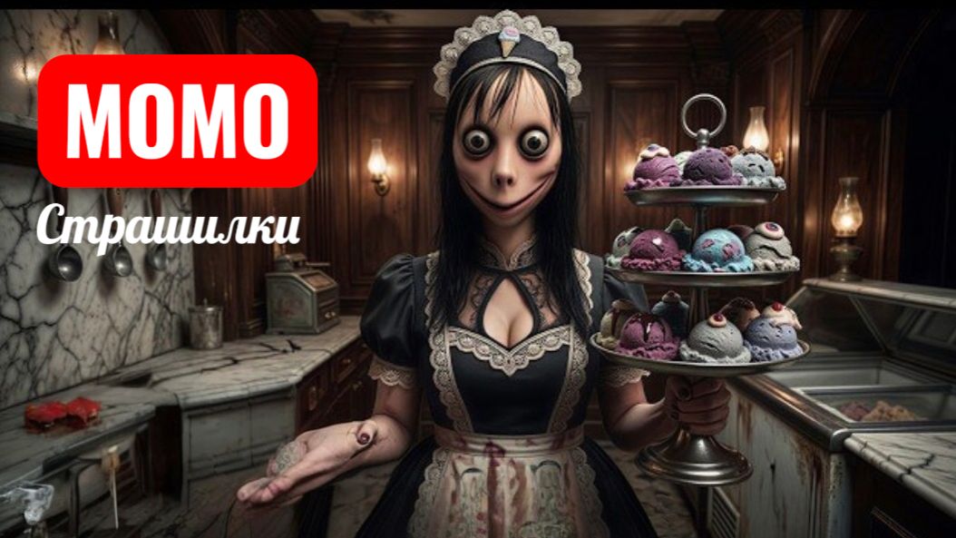 Леди ice cream Момо мороженщик. Страшилки про Момо.