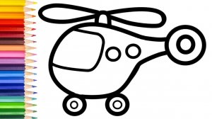 Мультик для детей-Как нарисовать ВЕРТОЛЕТ для детей/Рисование ВЕРТОЛЕТ для детей