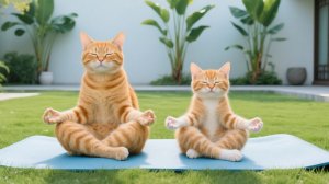 Первый опыт йоги Рыжика и мамы-кошки и вкуснейшее карри с курицей! 🍛🧘♀️