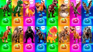 Динозавры МЕГАМИКС 349-352 уровни - Мультики про Динозавров | МУЛЬТФИЛЬМЫ ДИНОЗАВРЫ в Tiles Hop