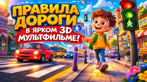 ПРАВИЛА ДОРОГИ В ЯРКОМ 3D МУЛЬТФИЛЬМЕ