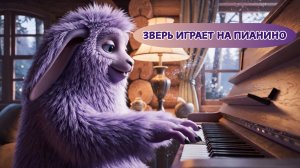 Необычный зверек играет на пианино