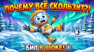 3. «Бип скользит по льду и открывает трение»