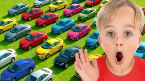 Соревнование на 50 машинках для детей