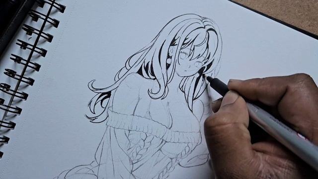 Drawing PRACTICE_ Cute Anime girl pose