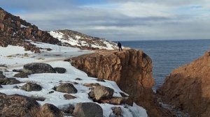 Териберка. Замёрзший водопад