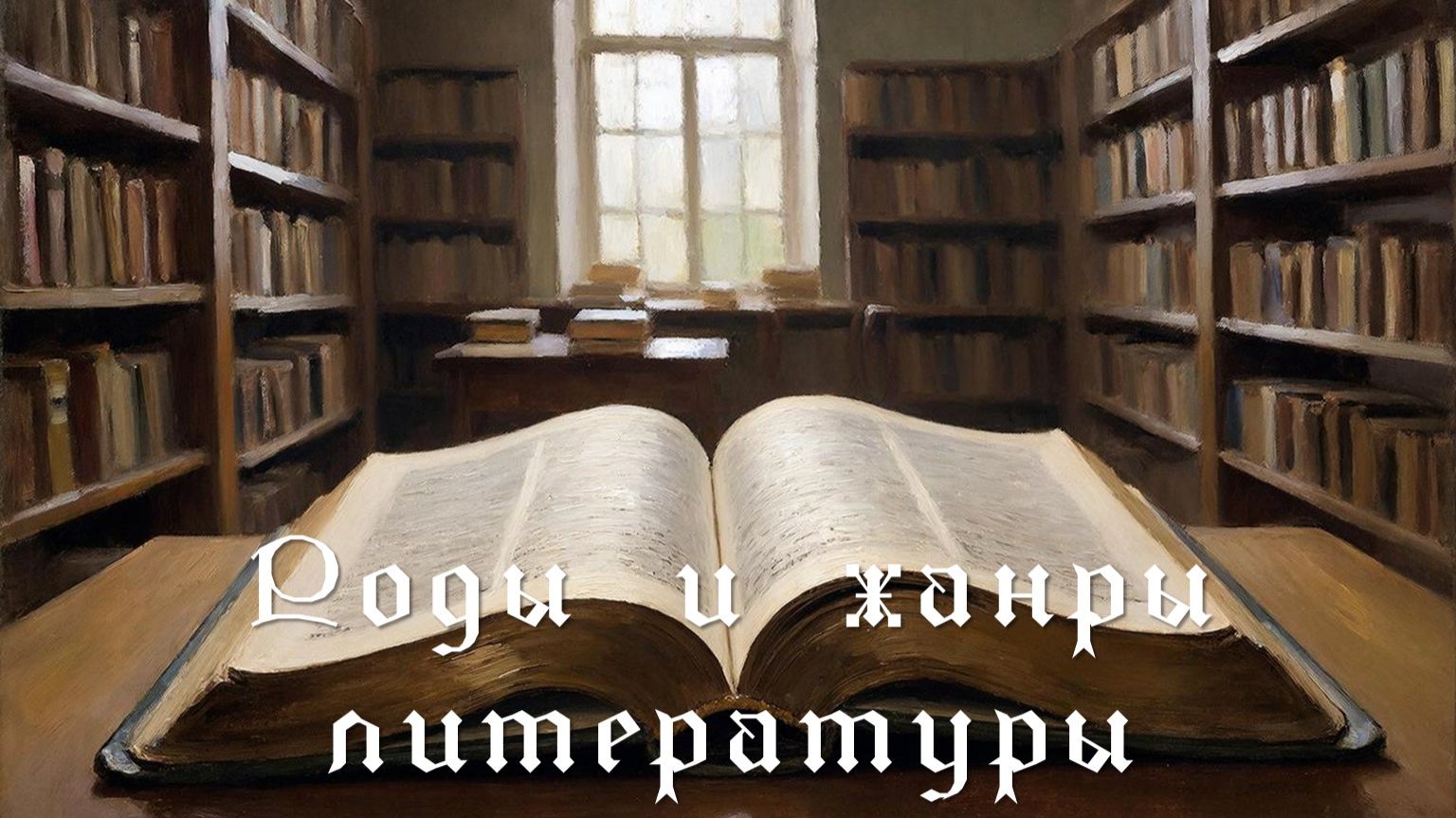 Роды и жанры литературы новая версия