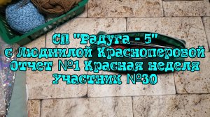 СП "Радуга - 5" с Людмилой Красноперовой. Отчет №1 Красная неделя. Участник №30