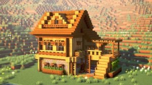 Minecraft: как построить деревянный стартовый дом | Обучающее видео 🏠