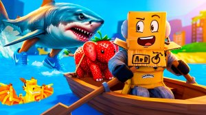 СПАСАЮ БРЕЙНРОТОВ НА ЛОДКЕ от ЗЛОГО ТРАЛАЛЕЛО ТРАЛАЛА в РОБЛОКС