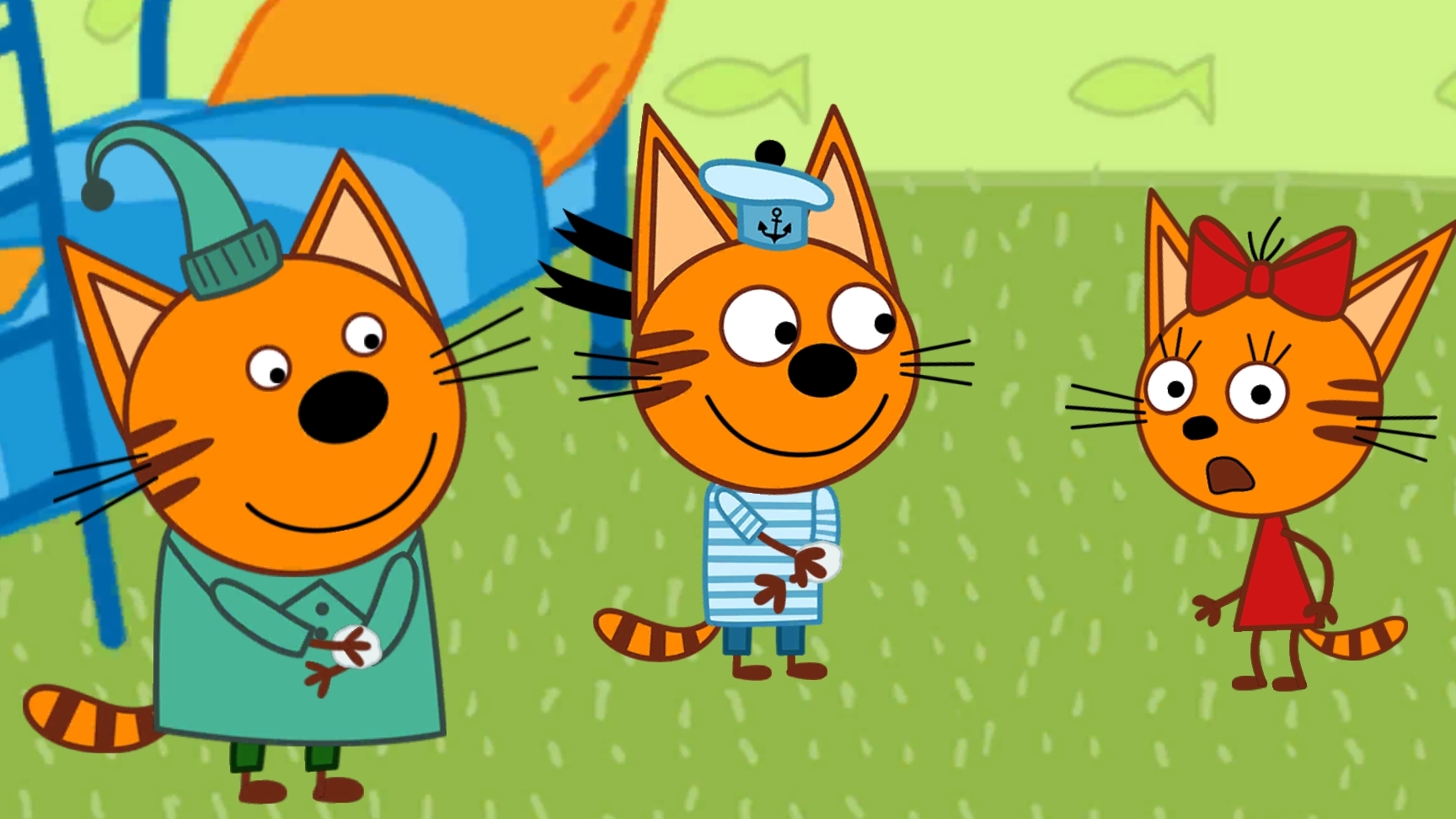 Три кота. Три кота тест на дальтонизм. три кота больница. Три кота врач.