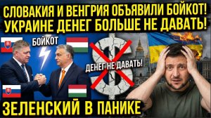 ⚡️Словакия и Венгрия Объявили Киеву Бойкот! Украине денег больше не давать! Зеленский в панике