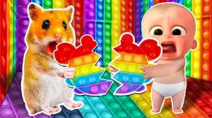 Мистер хомяк и Босс молокосос опять соревнуются мужики/видео про хомяка, мультики