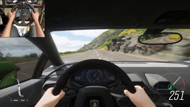 Lamborghini Huracan 🔥 Заезд в FH4 на Logitech G29 🏁