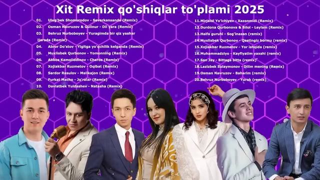 Hit remix qoshiqlar toplami Uzbek music 4