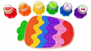 Мультики для детей и малышей. Учимся делать своими руками Радужную морковку с блестками