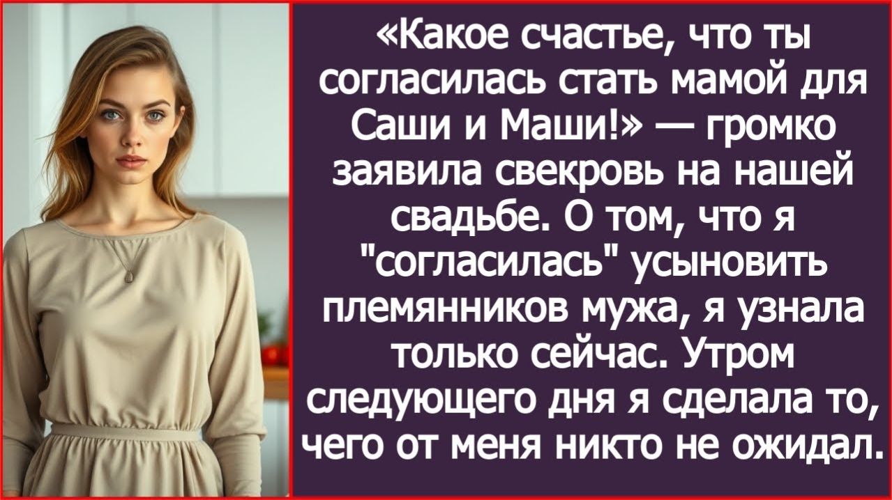 На свадьбе свекровь объявила, что я стану мамой для племянников мужа|ИСТОРИИ ИЗ ЖИЗНИ|АУДИО РАССКАЗЫ