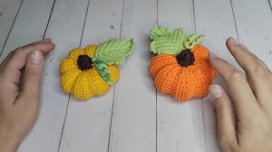 Интерьерная тыква крючком. Маленькая тыква. Хэллоуин. Подробный МК. Crochet pumpkin amigurumi.
