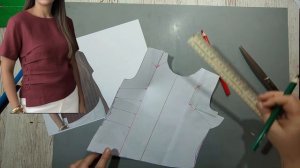 Моделирование. Секрет стройного силуэта - боковая драпировка. Выкройка № 1984.