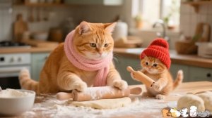 Рыжая кошка, уютный видеоблог на выходные, Мама-кошка готовит сладчайший персиковый чай с Тигровой ш