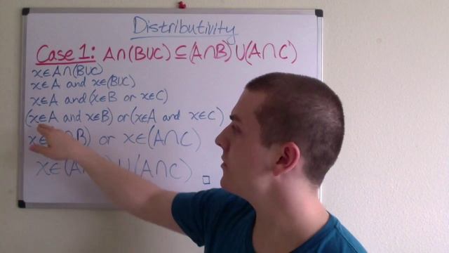 freeCodeCamp.org - 0094 - Maths for Programmers. Sets (Distributive Law Proof (Case 1))