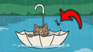 История о храбрости и дружбе: котёнок, который не испугался грозы