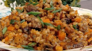 АРОМАТНАЯ ПЕРЛОВАЯ КАША ТОМЛЕНАЯ С НЕЖНЫМИ КУСОЧКАМИ МЯСА