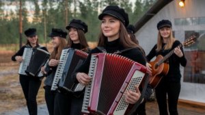Сгенерированное видео. Женская группа в лесу. Песня про Восьмое марта.
