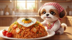 На выходных — жареный рис с кимчи 🍳 Яичница-сердечко и закидон едой �