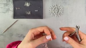 Снежинка № 2 из бисера от Bead garden  Цветы из бисера.