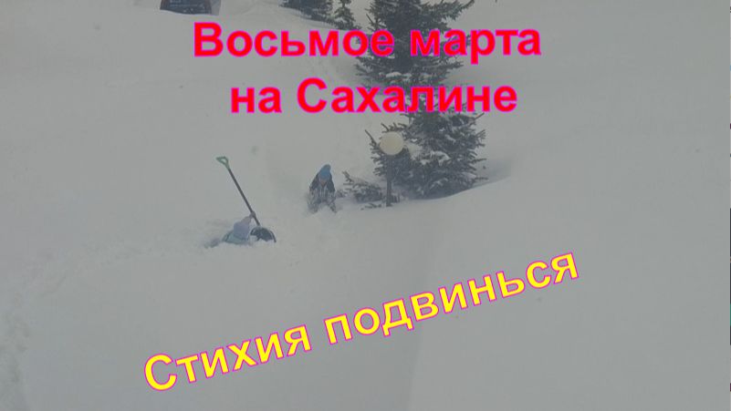 Если русские девушки решили отметить Восьмое марта, их не остановит даже стихия!.
