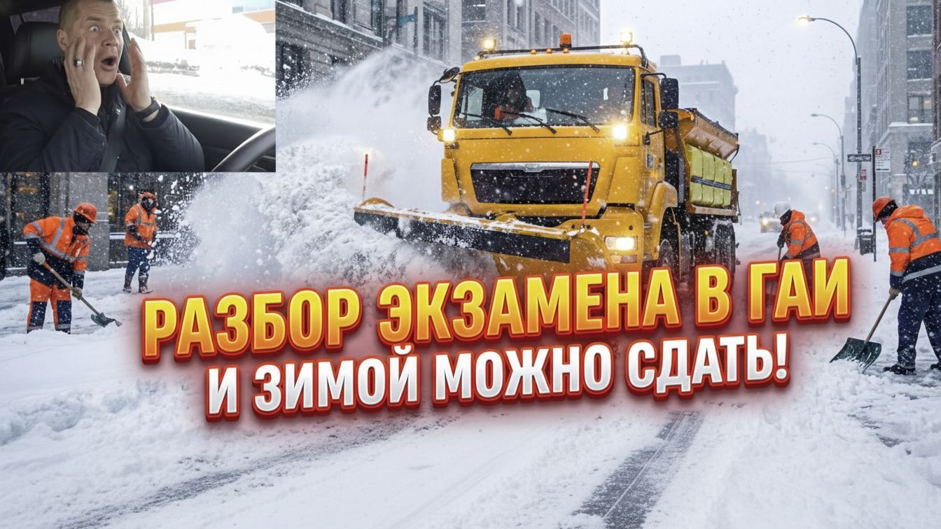 И зимой можно сдать! Разбор экзамена в ГАИ