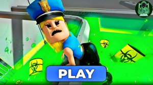 Женщина с токсичной кислотой бежит из тюрьмы! (Обби) Игровой процесс #roblox #obby