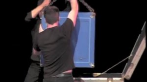 Magician Andy Gross performs Backstage Magic Illusion w Frisco Fred