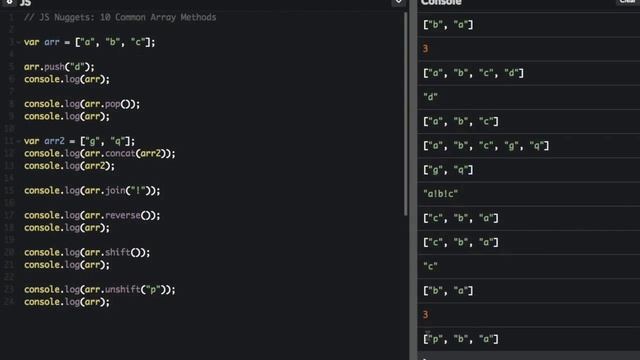 freeCodeCamp.org - 0130 - Common Array Methods