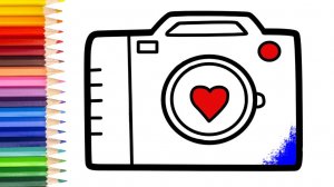 Мультик для детей-Как нарисовать ФОТОАППАРАТ для детей/Рисование фотоаппарата для детей