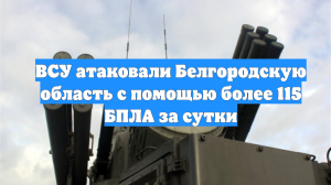 ВСУ атаковали Белгородскую область с помощью более 115 БПЛА за сутки