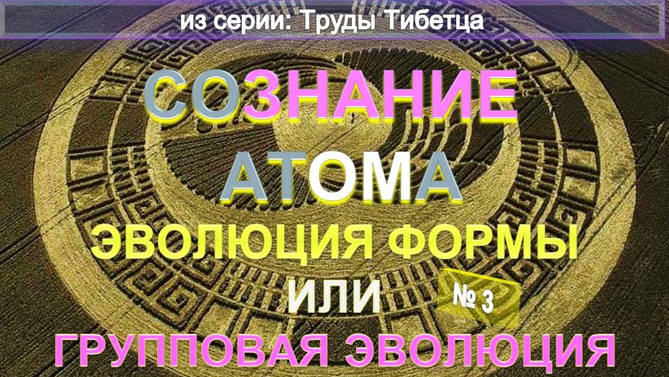 (3-1) ЭВОЛЮЦИЯ ФОРМЫ ИЛИ ГРУППОВАЯ ЭВОЛЮЦИЯ - СОЗНАНИЕ АТОМА -  из Трудов ТИБЕТЦА