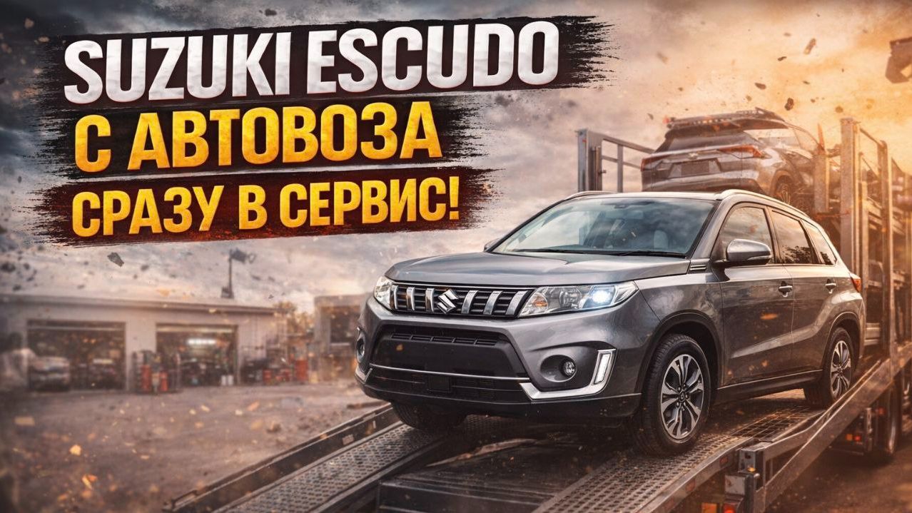Suzuki Escudo с аукциона Японии — снял с автовоза и сразу в сервис!