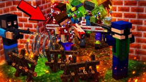 ЧТО ОХРАНЯЮТ БАНДИТЫ ОТ ЗОМБИ? ДЕНЬ 13. ЗОМБИ АПОКАЛИПСИС В МАЙНКРАФТ