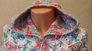 Готов мой карди из шестиугольников!!! Итоги в "сп-год кардиганов".