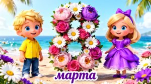 💐МУЛЬТИК-ПЕСЕНКА: ПОЗДРАВЛЕНИЕ С 8 МАРТА | Развивающие детские песни и мультики