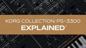 01. Introduction to Korg PS-3300
