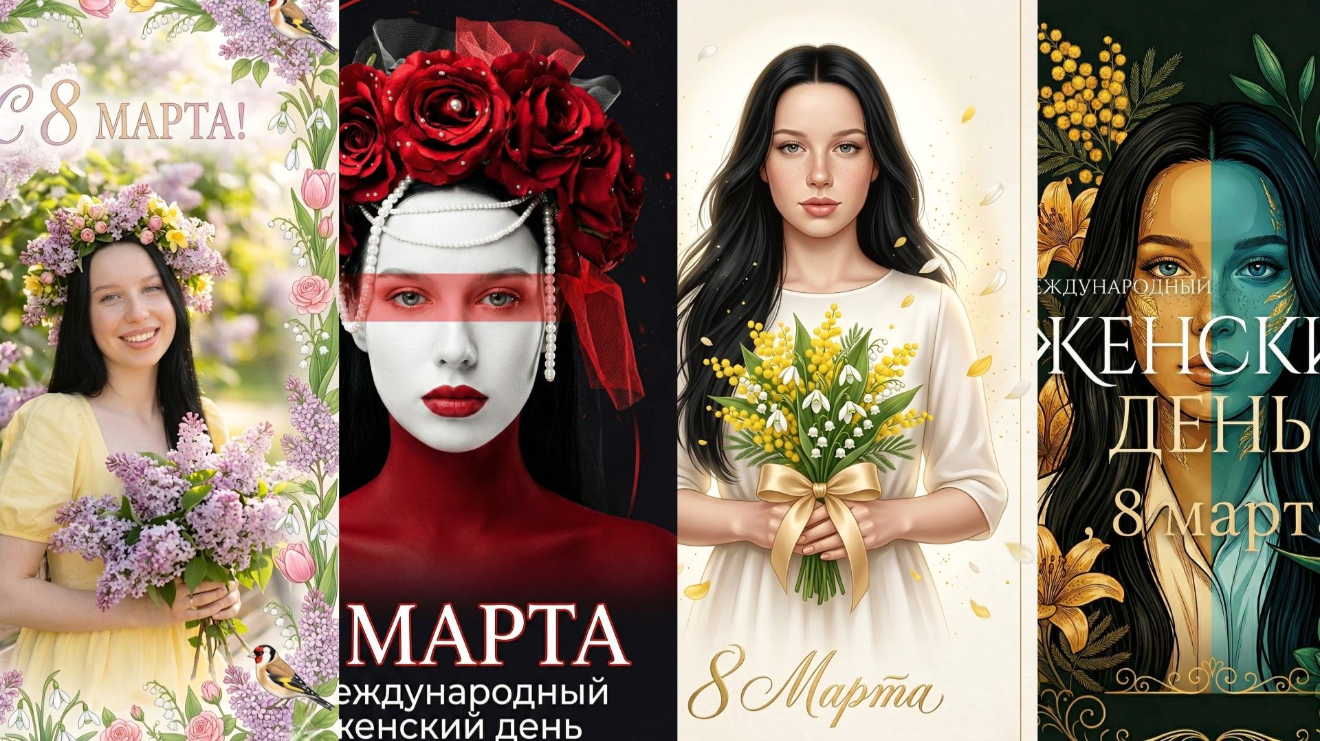 Как сделать открытку к 8 МАРТА в НЕЙРОНКЕ? 🌸 GenPix