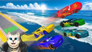 МУЛЬТИКИ ПРО МАШИНКИ МОЛНИЯ МАКВИН ШТОРМ КОРОЛЬ И ЧИК В ОПАСНОЙ ГОНКЕ